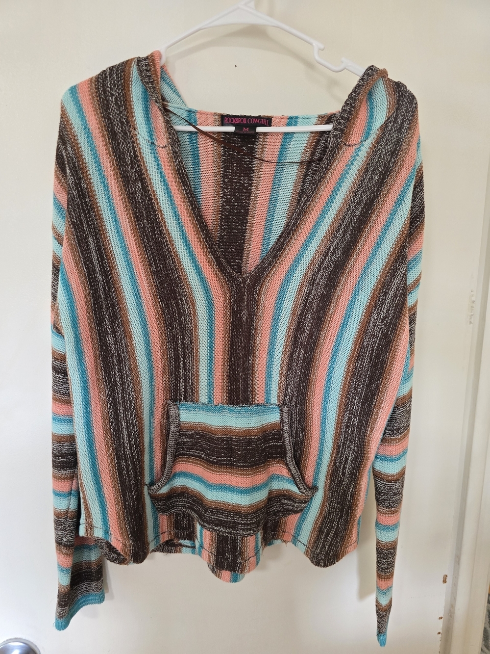 Rock & Roll Cowgirl Baja Hoodie Sweater Medium